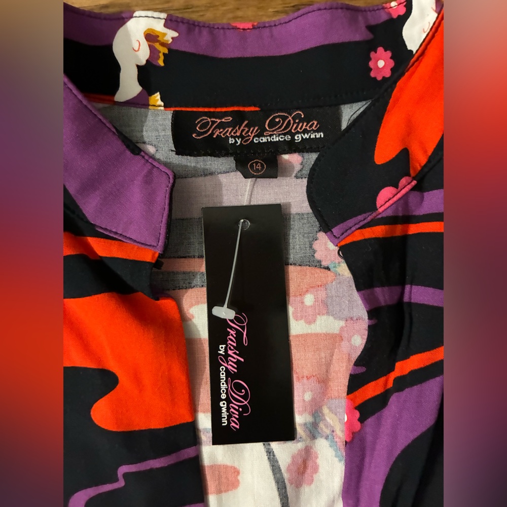 Trashy Diva Carousel Ponies Zip Front Marie Dress NWT size 14 - Picture 3 of 8